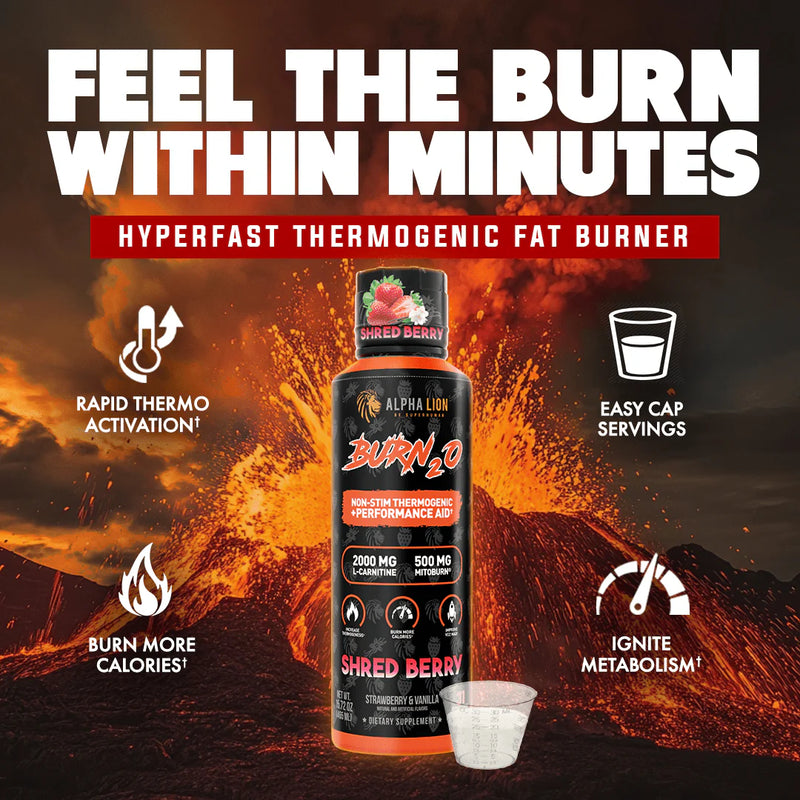 Alpha Lion Burn2.0 Stim-Free Liquid Thermogenic and Performance Aid NONA Alpha Lion Burn2.0 Stim-Free Liquid Thermogenic and Performance Aid NONA