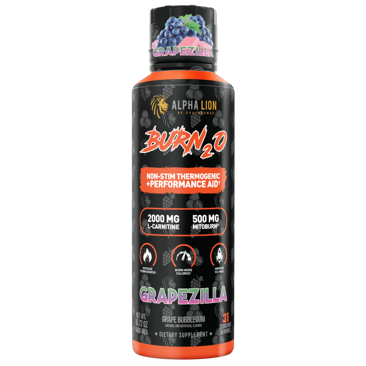 Alpha Lion Burn2.0 Stim-Free Liquid Thermogenic and Performance Aid NONA Alpha Lion Burn2.0 Stim-Free Liquid Thermogenic and Performance Aid NONA