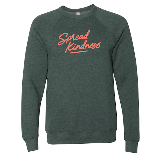 "Spread Kindness" Vintage Forest Green Sweatshirt (Unisex Sizing)