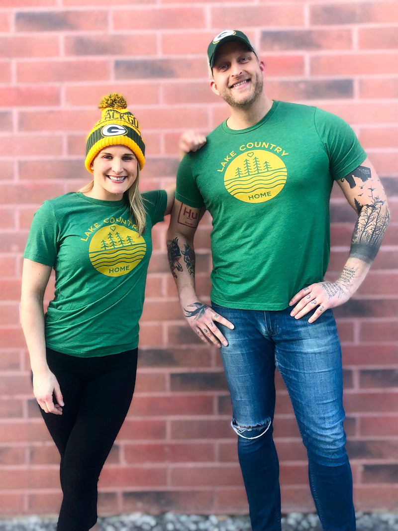 Lake Country Home Green & Gold Unisex Triblend Tee