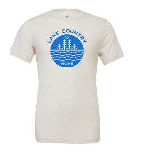 Lake Country Home Oatmeal & Blue Unisex Triblend Tee
